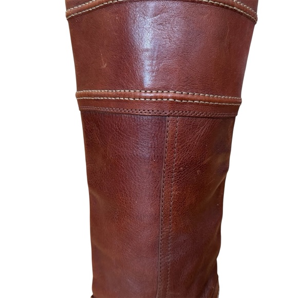 FRYE AND CO. Jane Stiched Tall Brown Boot - Picture 7 of 16
